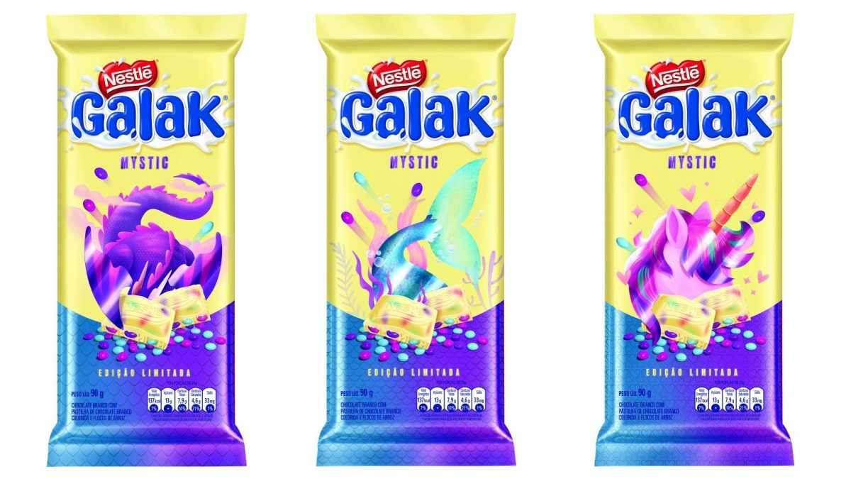 Galak ganha versões coloridas com seres míticos nas embalagens