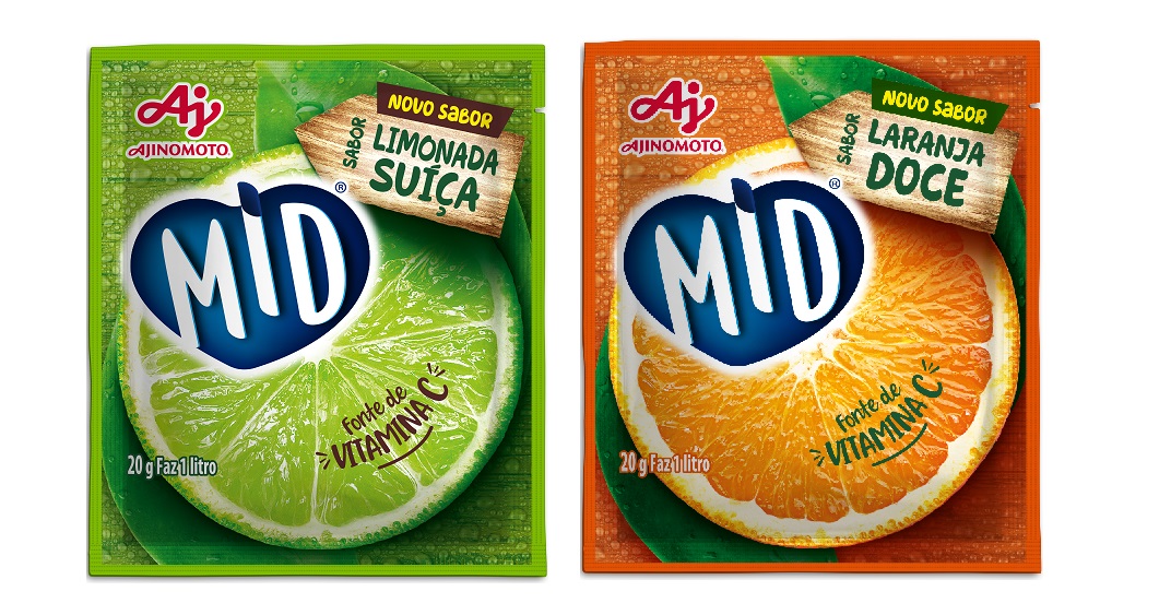 MID lança sabores Laranja Doce e Limonada Suíça