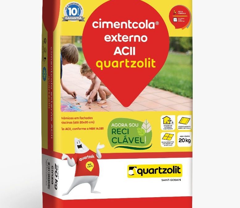 Quartzolit adota embalagem reciclável de argamassa