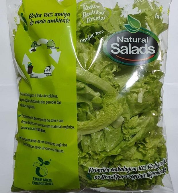 Produtor de vegetais higienizados inova com embalagem compostável