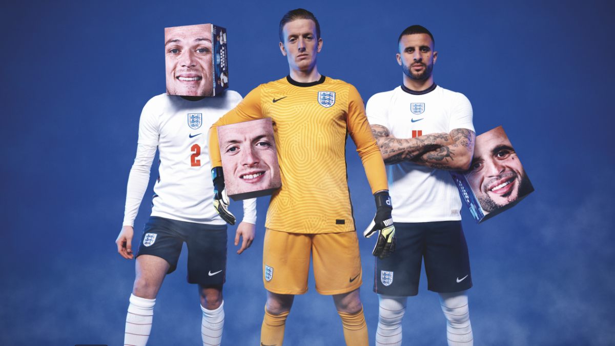 Cerveja Bud Light tem caixas com rostos de jogadores da seleção da Inglaterra