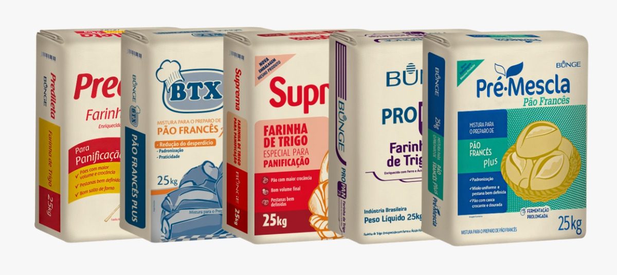 Bunge adota embalagens de papel para farinha de trigo de 25 quilos