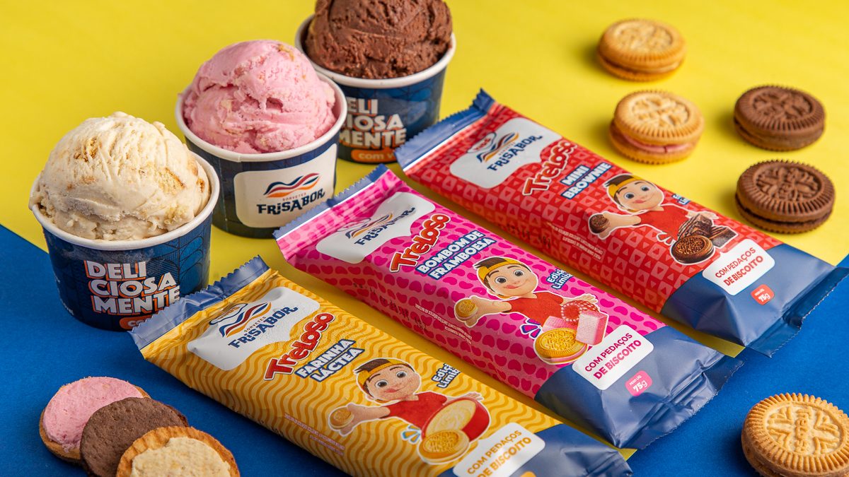FriSabor e Vitarella lançam sorvetes de biscoitos Treloso