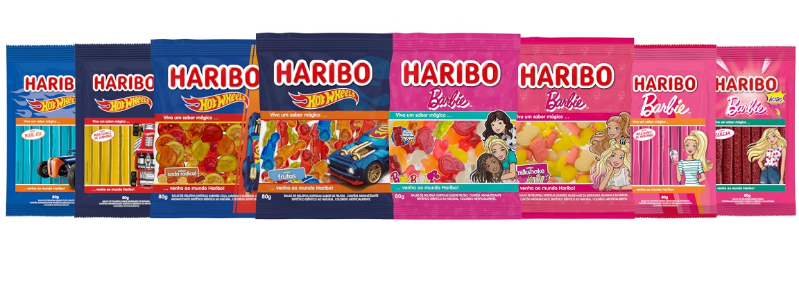 Haribo lança produtos inspirados em Barbie e Hot Wheels