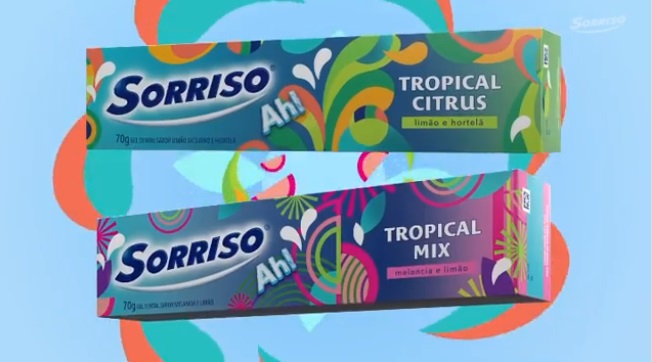 Sorriso reforça identidade brasileira com embalagens e sabores tropicais