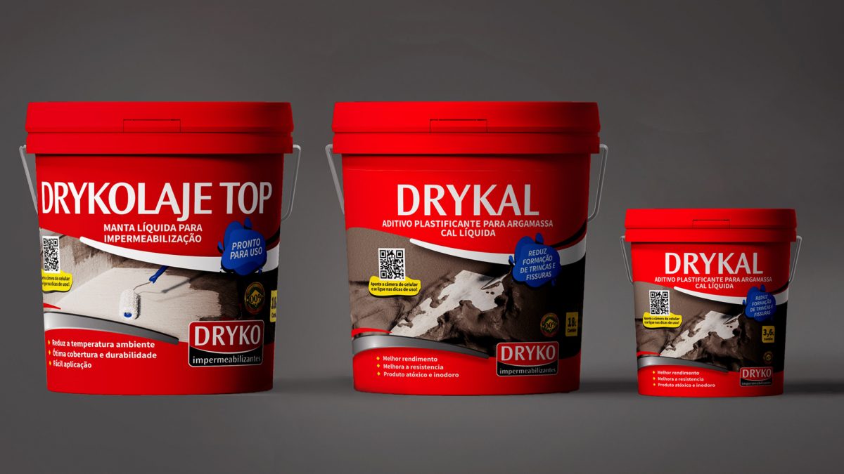 Dryko Impermeabilizantes apresenta novas embalagens