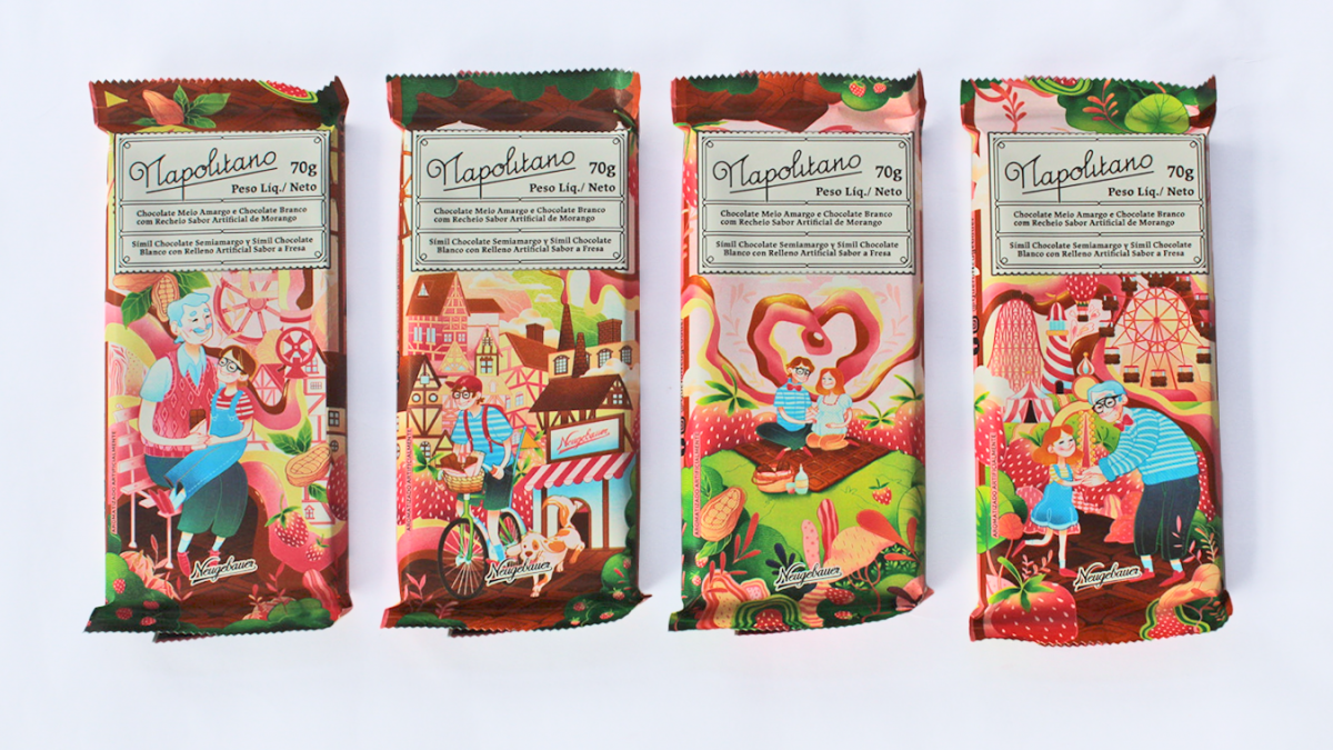 Neugebauer conta história na embalagem do chocolate Napolitano
