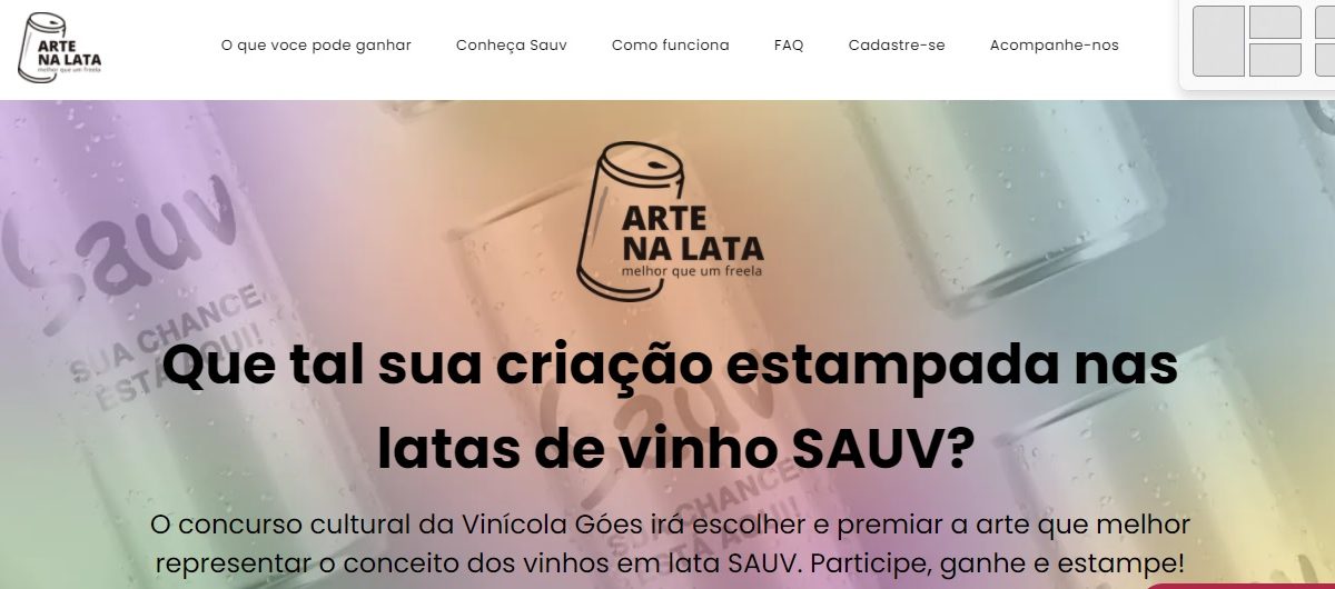 Vinícola Góes faz concurso de design para rótulo de vinho em lata