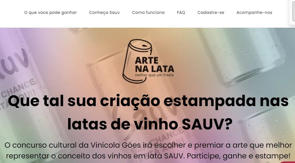 Vinícola Góes faz concurso de design para rótulo de vinho em lata