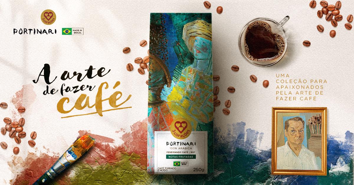 3 Corações leva obras de Candido Portinari para embalagens de café