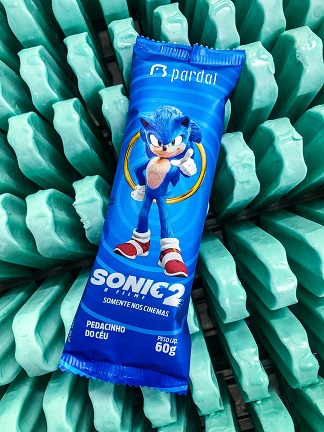 Pardal Sorvetes lança embalagens temáticas do filme Sonic 2