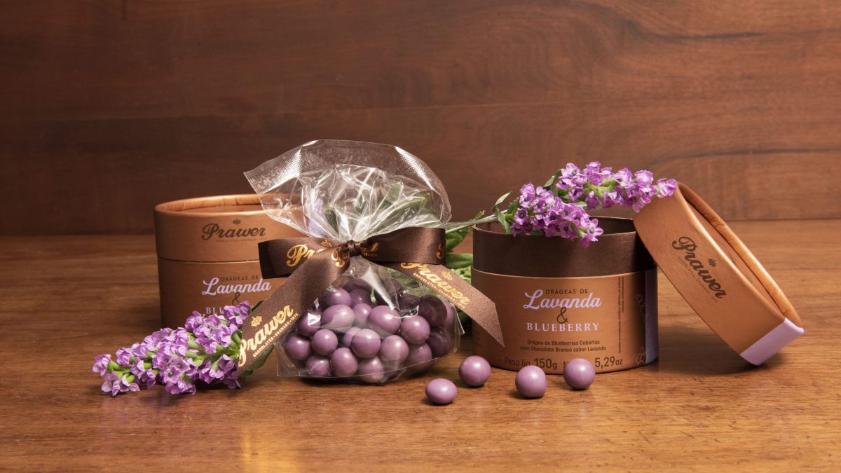 Drágeas de Lavanda são lançamento da Prawer Chocolates para o Dia das Mães