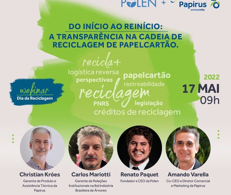 Papirus e Polen discutem a transparência na cadeia de reciclagem de papel cartão em webinar
