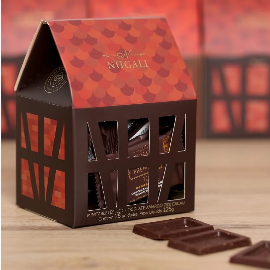 Nugali cria casinha para barrinhas de chocolates