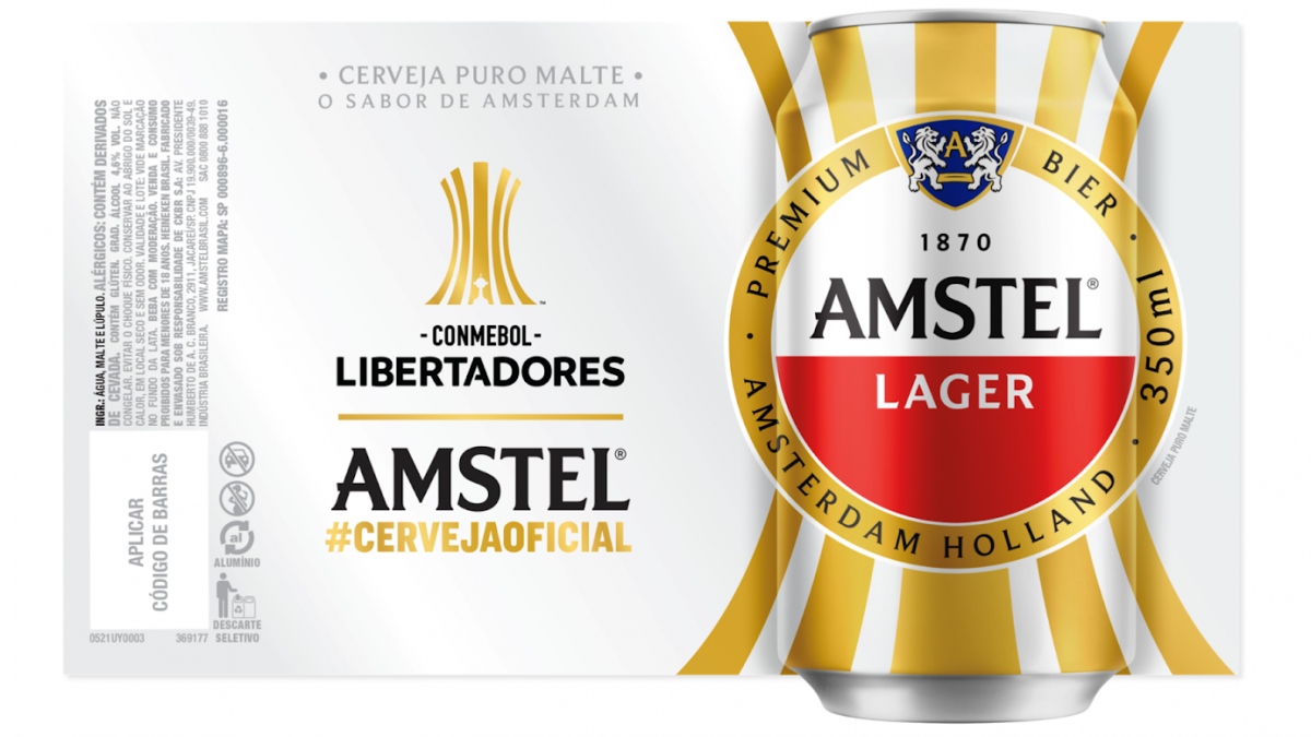 Amstel lança lata temática em alusão à Libertadores da América
