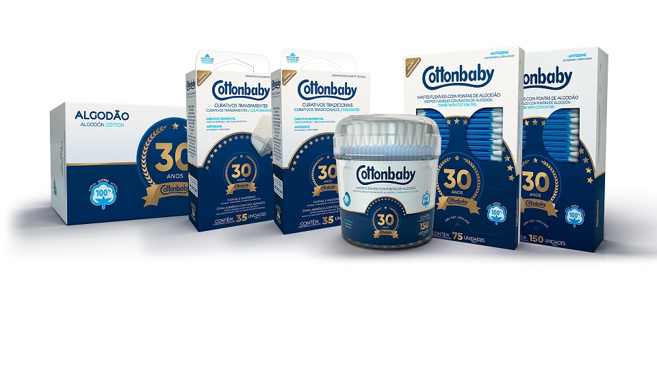 Cottonbaby lança novas embalagens para comemorar 30 anos