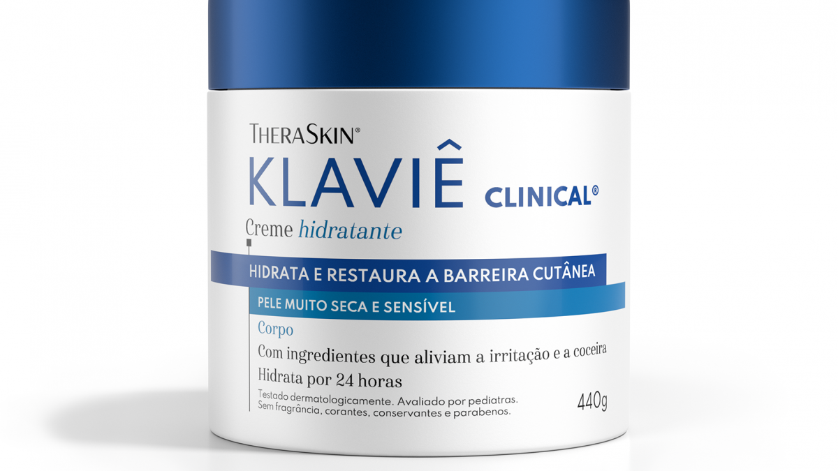 Creme Hidratante Klaviê Clinical, da TheraSkin, ganha nova apresentação