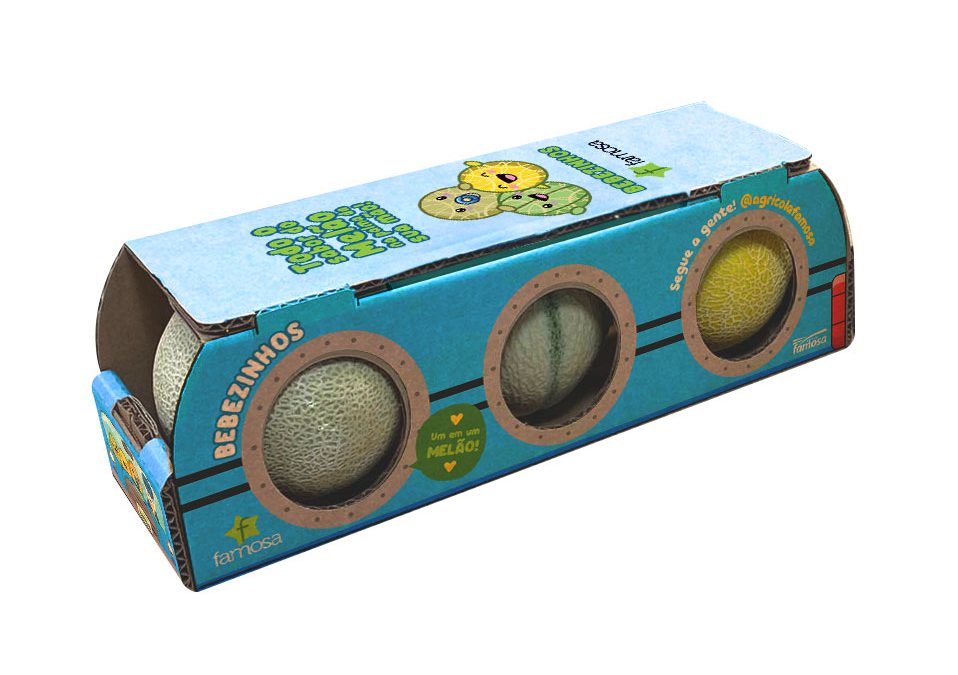 Mini melões ganham embalagem personalizada