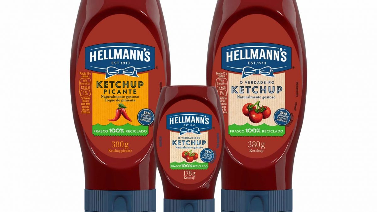 Hellmann’s adota frascos 100% reciclados para ketchup