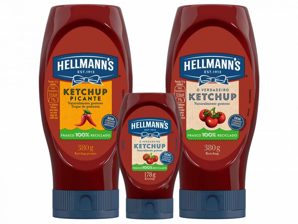 Hellmann’s adota frascos 100% reciclados para ketchup
