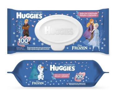 Huggies apresenta edição limitada de lenço umedecido com personagens de Frozen