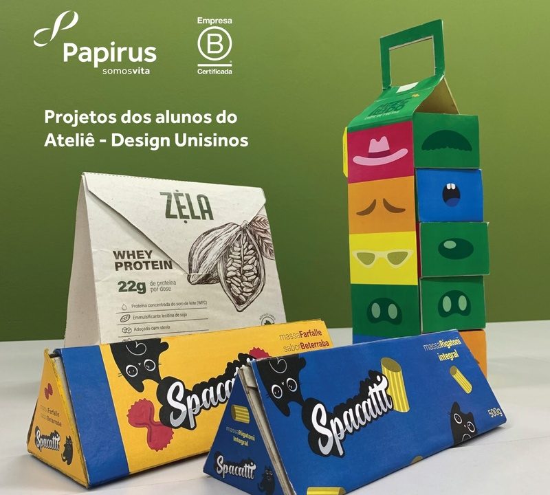 Papirus e Unisinos fazem ação com alunos sobre desenvolvimento de embalagens