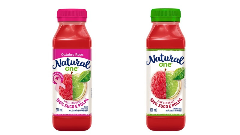Pink Lemonade da Natural One tem embalagem para Outubro Rosa