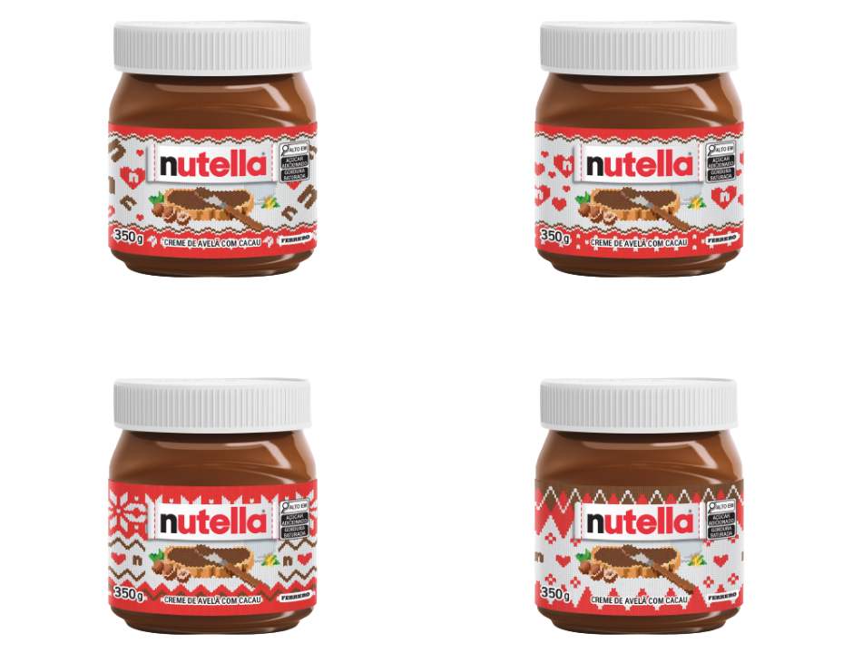 Nutella lança embalagens temáticas para o Natal