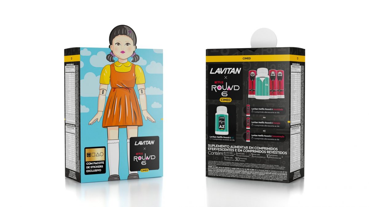 Cimed leva Round 6, da Netflix, para embalagem de vitamina