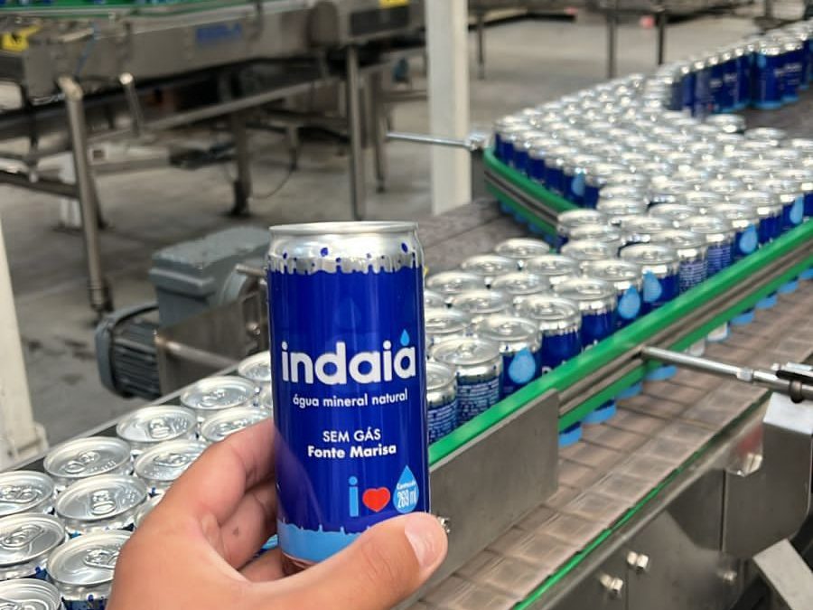 Indaiá leva água mineral para lata